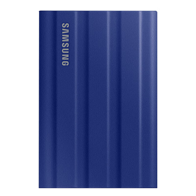 三星 SAMSUNG 移动固态硬盘 Type-c USB3.2 NVMe传输速度1050MB/s  T7 shield 2TB 蓝色（MU-PE2TBOR）