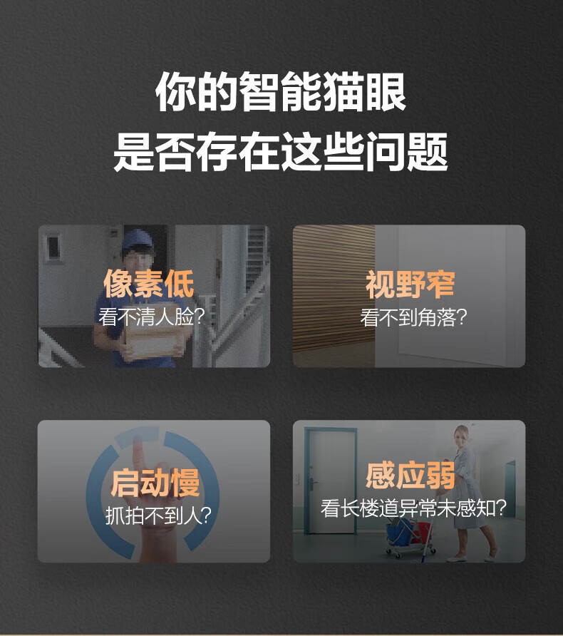 萤石（EZVIZ）智能猫眼 手机远程监控摄像头 家用可视门铃防撬 CS-CTQ1P