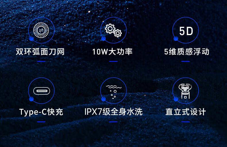 超人（SID） 剃须刀电动刮胡刀全身水洗胡须刀三刀头须刨生日礼物剃胡刀 RS7372