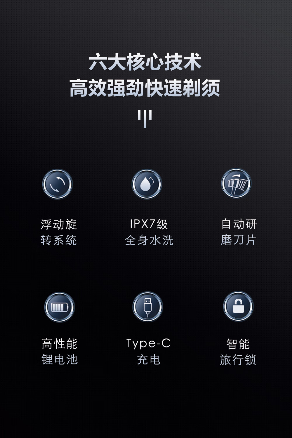 超人（SID） 电动剃须刀充电式双头浮动刮胡刀 全身水洗 商务便携式胡须刀RS215 经典黑色