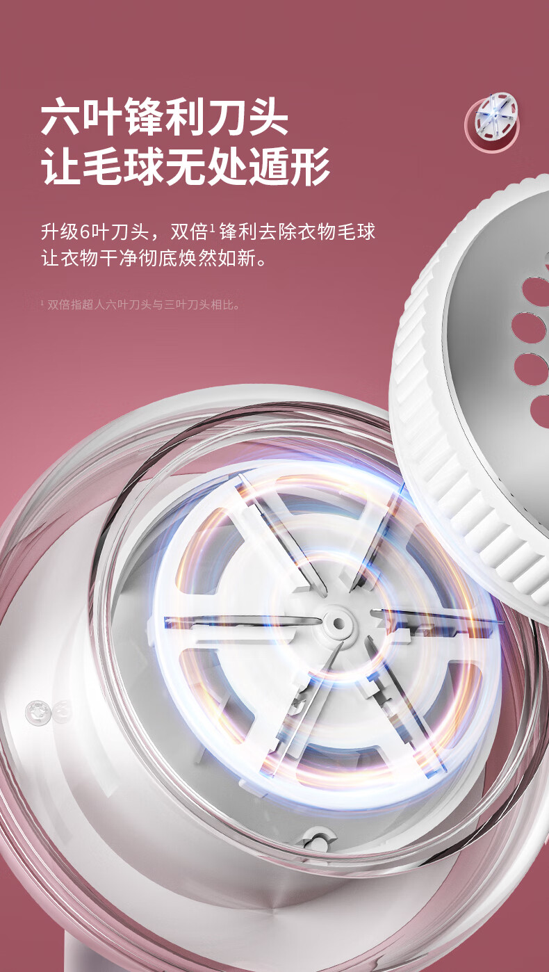 超人（SID） 毛球修剪器去球除毛吸尘毛球器除毛器剃毛器RR2870粉色