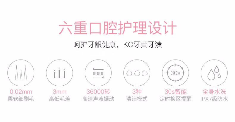 超人（SID） 电动牙刷 防水震动牙刷 快速充电男女成人家庭通用 白蓝色款 RT710