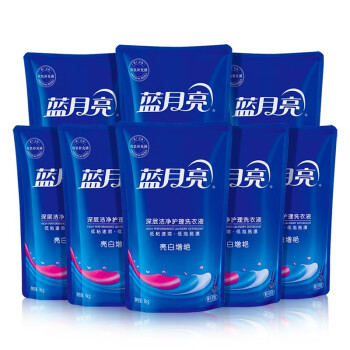蓝月亮薰衣草亮白增艳洗衣液袋装1kg*8