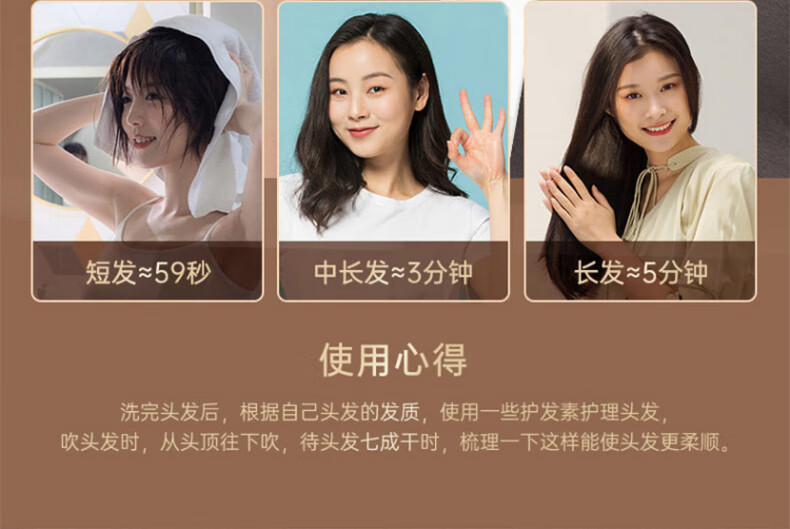 超人（SID） 负离子家用大功率大风力电吹风吹风筒女士迷你便携发廊理发店专用小巧型 RD72030典雅白