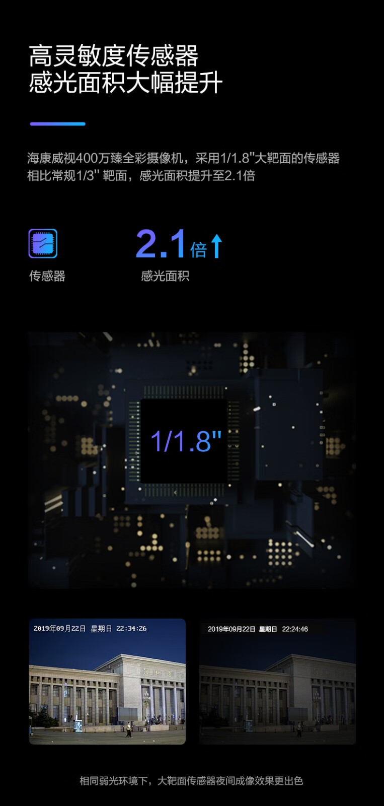 海康威视HIKVISION 200万监控摄像头高清全彩夜视POE高清拾音监控手机远程 DS-2CD3T27FWDA4-LS 4mm焦距