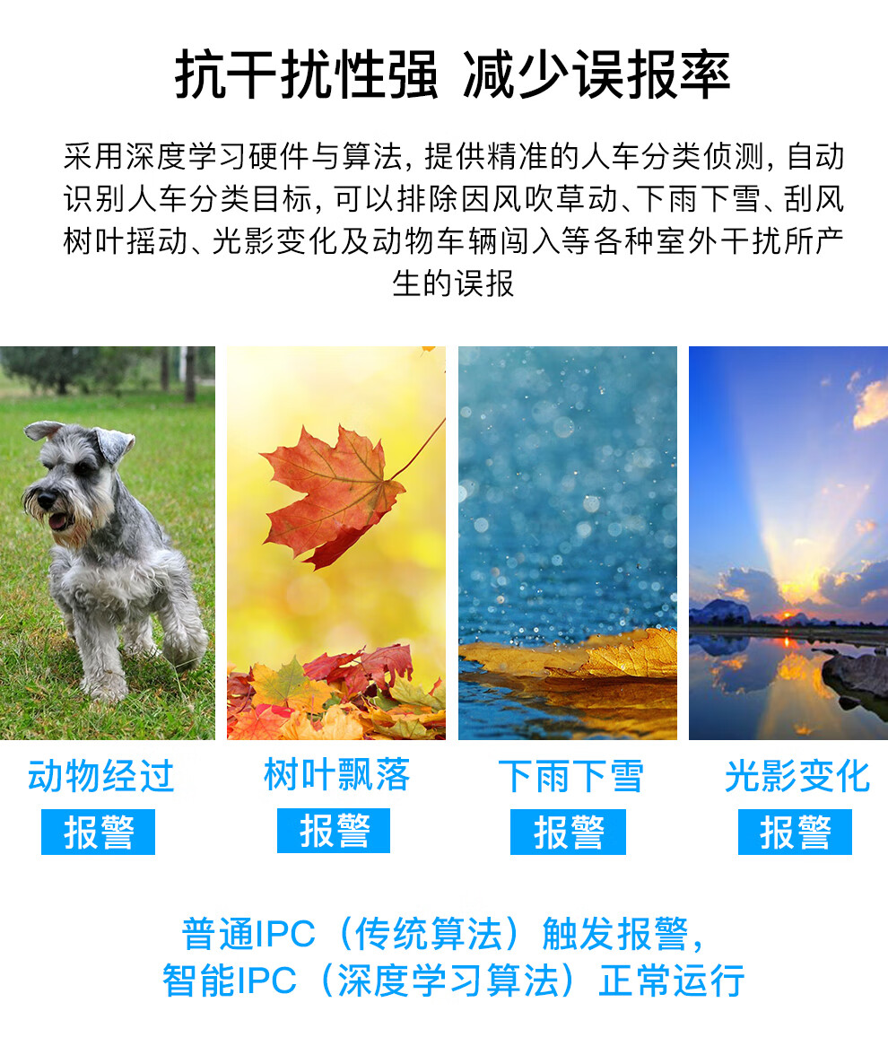 海康威视HIKVISION 监控器摄像头星光级室外内智能警戒网线供电报警  DS-2CD3326FWDA3-IS 200万 4mm
