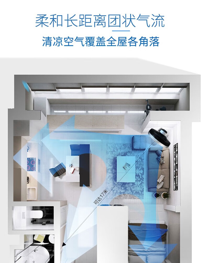 莱克（LEXY）落地扇节能遥控家用摇头电风扇大空调扇调节扇 空气循环扇F502