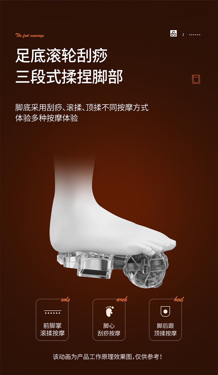 迪斯（Desleep）多功能足疗凳 全包裹足疗机 按摩凳 家用 美腿足疗机 DE-F610（橘红色）