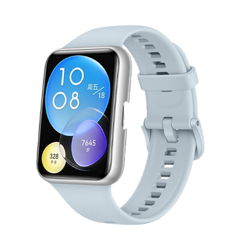 华为（HUAWEI）WATCH FIT 2 智能手表 海岛蓝硅胶表带 活力款 强劲续航/蓝牙通话/一碰传
