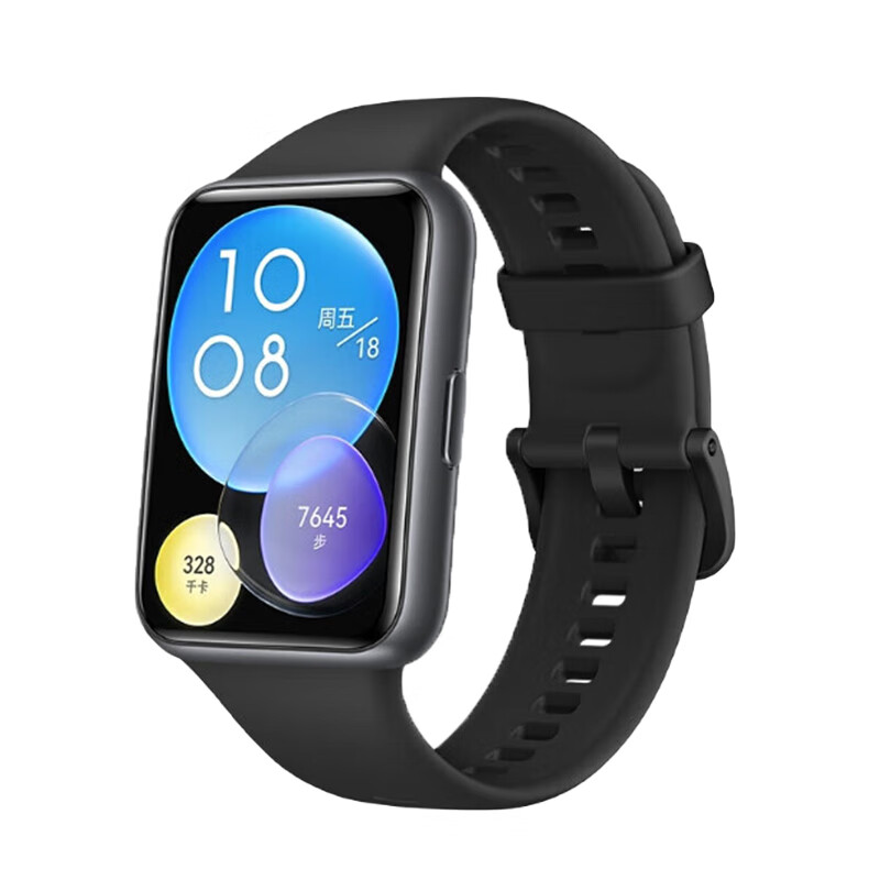 华为（HUAWEI）WATCH FIT 2 智能手表 幻夜黑硅胶表带 活力款 强劲续航/蓝牙通话/一碰传