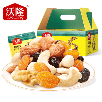 沃隆 休闲零食坚果炒货办公室小吃 每日坚果坚果星球600g 20g*30袋