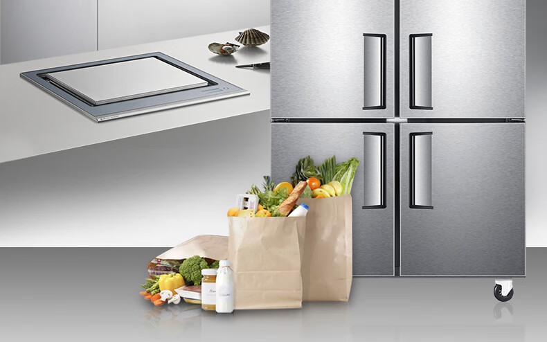 海尔（Haier）890升商用不锈钢四门厨房冰柜 饭店酒店立式双温冷柜 商用冰箱SL-1020C2D2