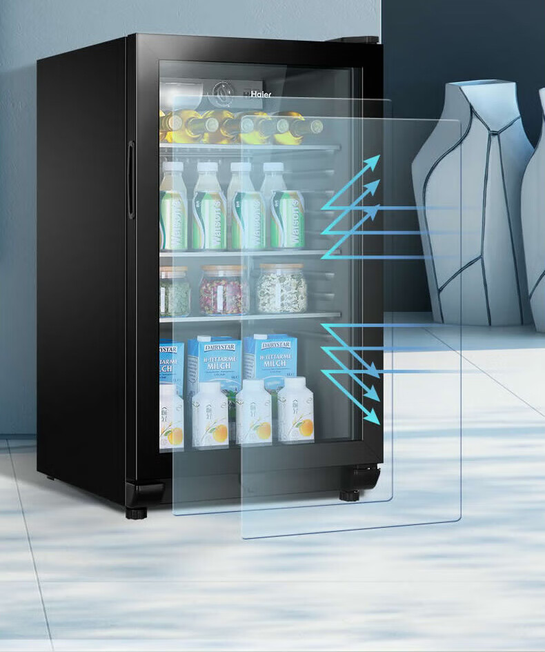 海尔（Haier）LC-98H 立式98升冰吧 饮料茶叶水果冷藏保鲜柜 展示柜 小型冰箱