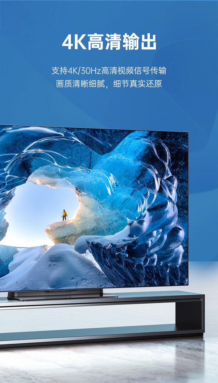 SAMZHE山泽 Type-C USB-C转HDMI接头华为苹果mac笔记本电脑4K双屏同显拓展转换器DK-H2/