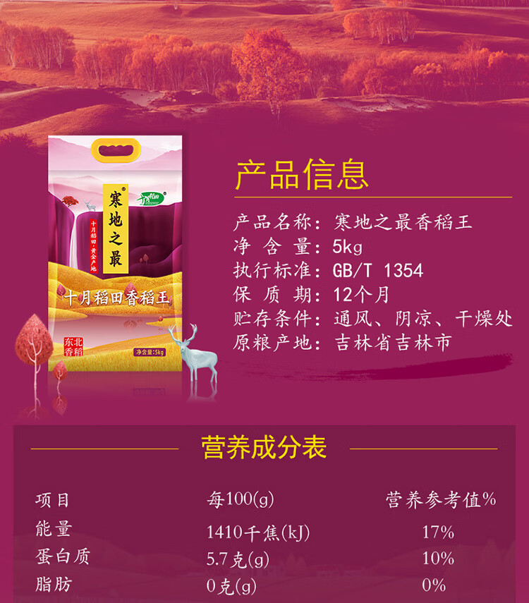 十月稻田黄金产地 寒地之最香稻王5kg