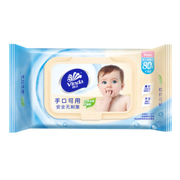 维达婴儿手口可用柔肤湿巾 80片*3包 VW2004