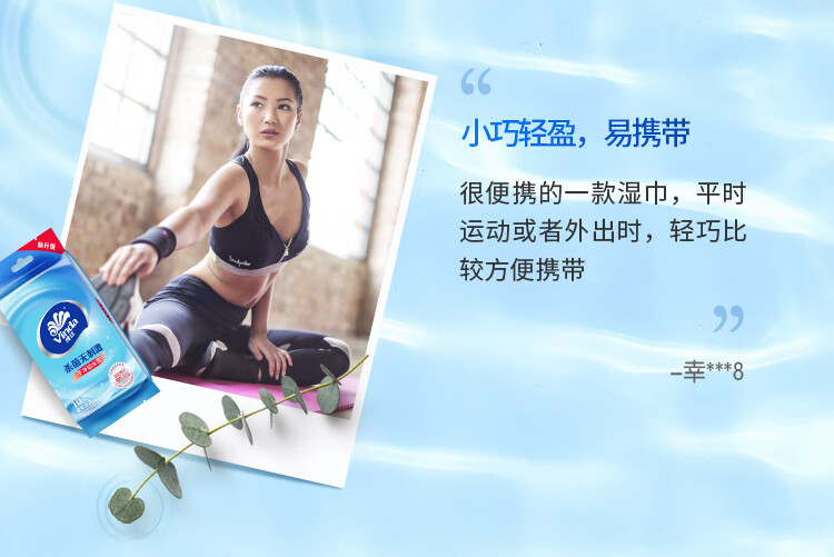 维达成人独立便携装卫生湿纸巾 擦汗洁肤10片/包 5包/提 VW1009