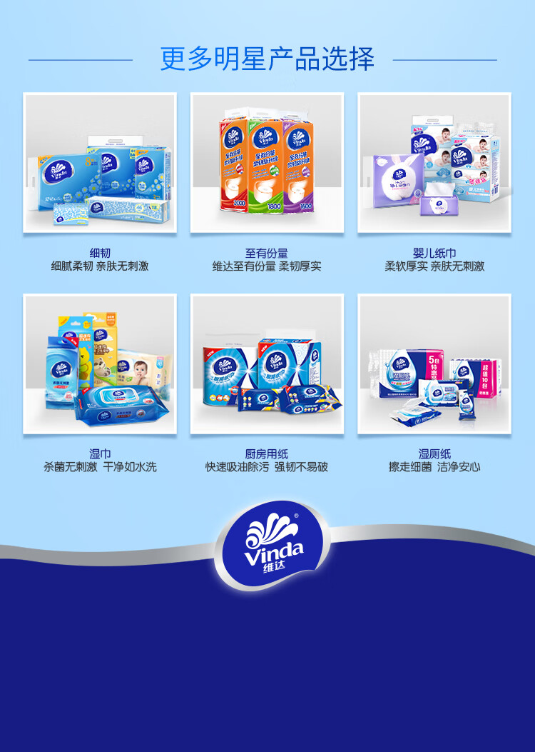 维达成人独立便携装卫生湿纸巾 擦汗洁肤10片/包 5包/提 VW1009