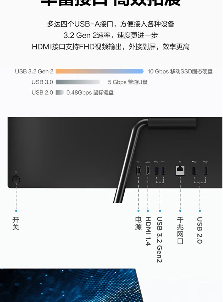 联想（Lenovo）商用办公家用电脑小新24-IAP i5-12450H 16G 512/W11  集成 黑色 摄像头 双麦克 无线键鼠