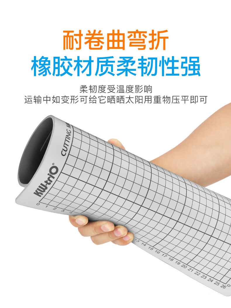 可得优（KW-triO）A3双面切割垫板 防滑雕刻刀介刀板快速自愈切割板 A3尺寸 9Z201 灰色