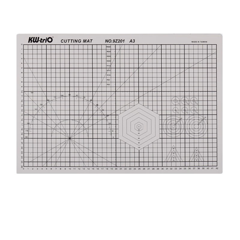 可得优（KW-triO）A3双面切割垫板 防滑雕刻刀介刀板快速自愈切割板 A3尺寸 9Z201 灰色