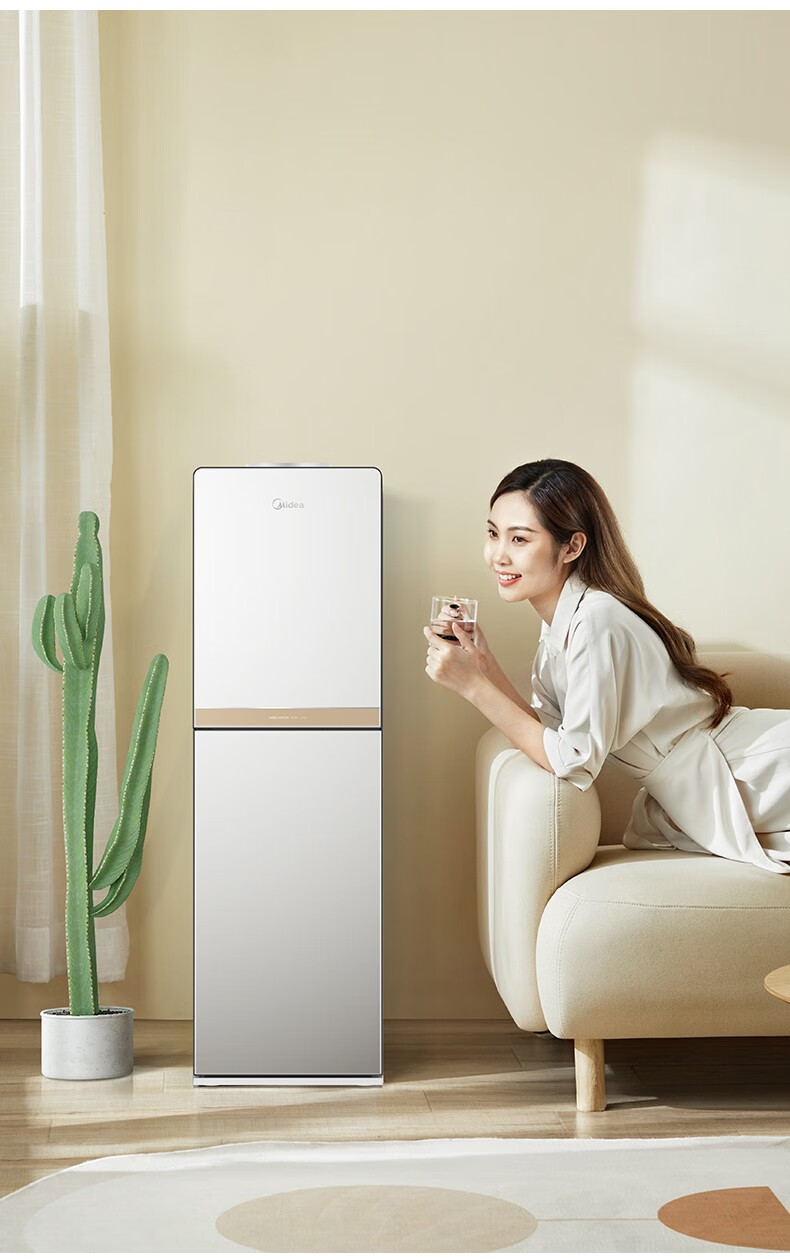 Midea 美的饮水机家用下置式桶装水立式办公室自动上水加热饮水器YR1611S-X