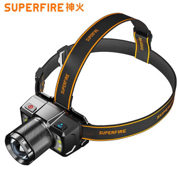 Superfire神火强光变焦头灯充电超亮头戴式感应夜钓照明户外远射灯HL25