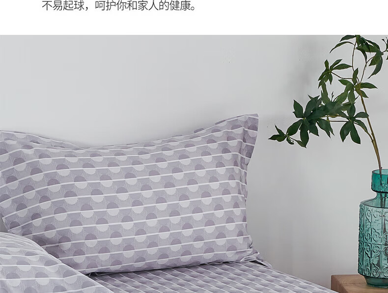皮尔卡丹（pierre cardin）恋居全棉四件套 清新简约双人床适用 P99036