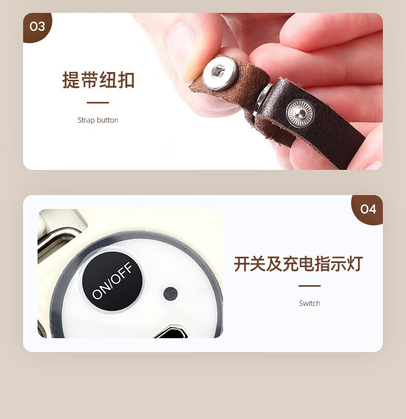 Superfire神火小夜灯手持卧室床头儿童房婴儿专用护眼照明FS21-白色