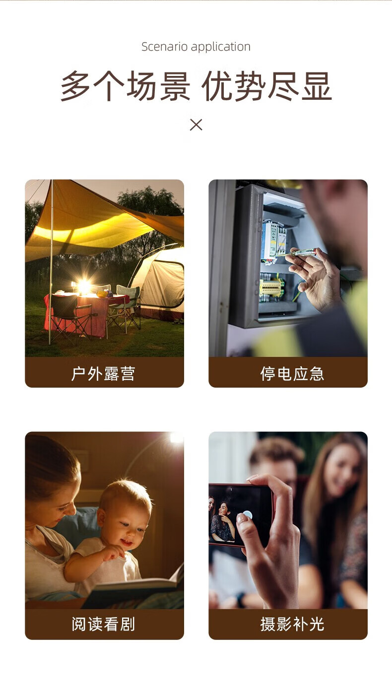 Superfire神火小夜灯手持卧室床头儿童房婴儿专用护眼照明FS21-白色