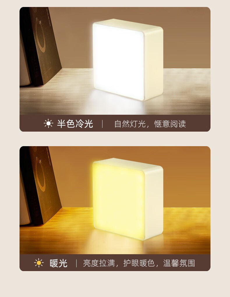 Superfire神火小夜灯手持卧室床头儿童房婴儿专用护眼照明FS21-白色
