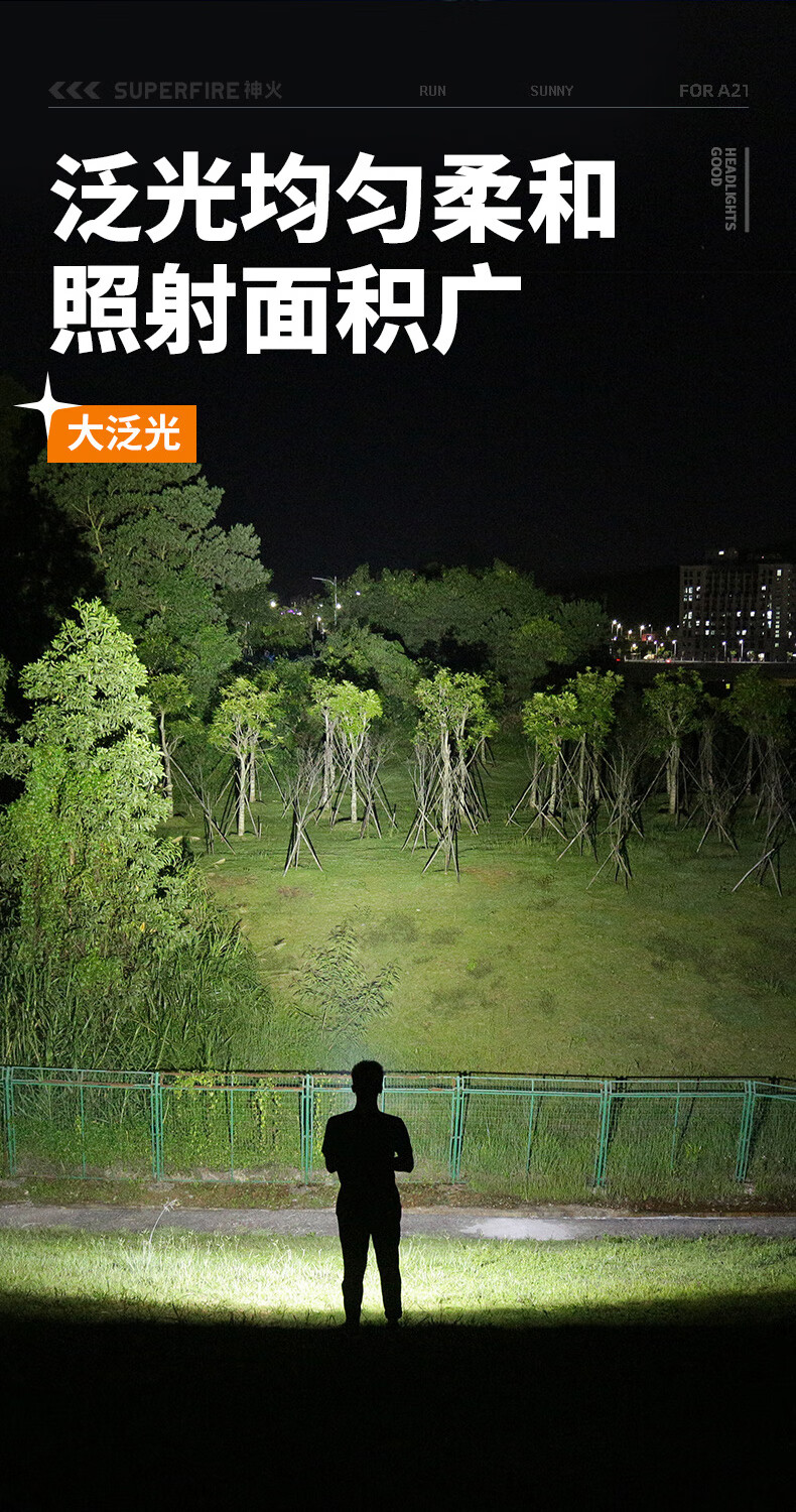 神火（SupFire）户外照明强光手电筒 中型手电 A21