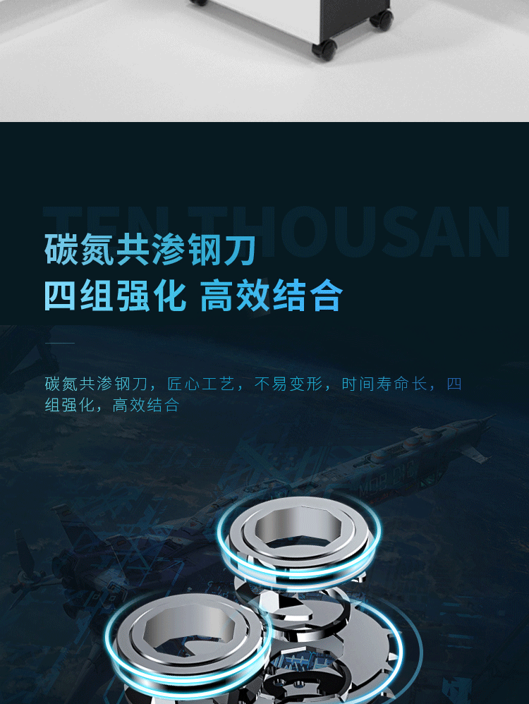 得力 (deli)4级保密办公商用碎纸机 (单次8张 16L 持续10分钟 可碎卡碎光盘) 9911 白色