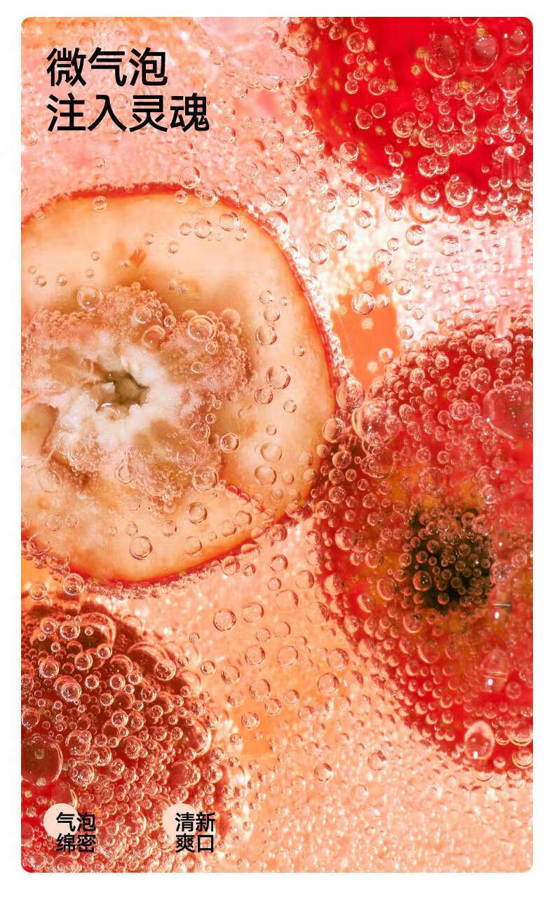 好望水 气泡水果汁饮料 原果熬制汽水 望山楂 300ml*6瓶/箱