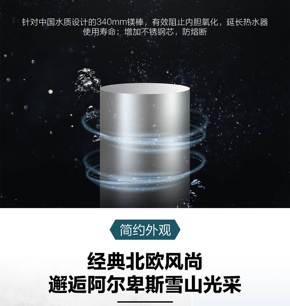 海尔（Haier）50升储水式电热水器家用2200W速热节能防电墙ES50H-CK3(1)