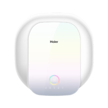 海尔（Haier）电热水器家用5000W速热扁桶小尺寸10倍增容 一级节能ES266H-MKL5U1 马卡龙色