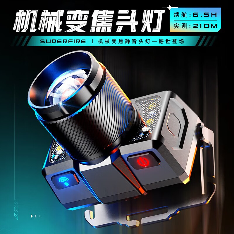 神火（SupFire） 强光HL25变焦头灯充电超亮头戴式钓鱼专用感应夜钓照明 HL25-A