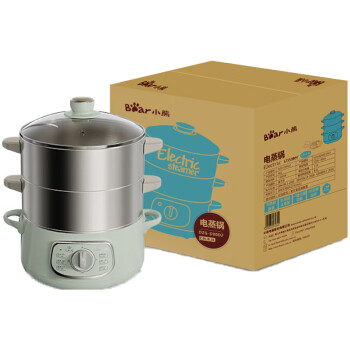 小熊电蒸锅 蒸锅电 多用途锅 多功能家用蒸包子锅三层大容量10L分体式 DZG-D80G5