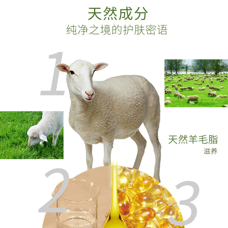 澳芝曼 绵羊油组合（绵羊脂滋润维E身体乳500g+滋润维E霜250g）