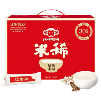 江中猴菇养胃米稀礼盒 中老年人营养品 0添加蔗糖 30天装米稀900g