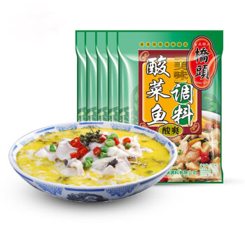 桥头 水煮鱼调味料微辣酸菜炖汤料重庆特产 酸菜鱼调料包300g*4袋