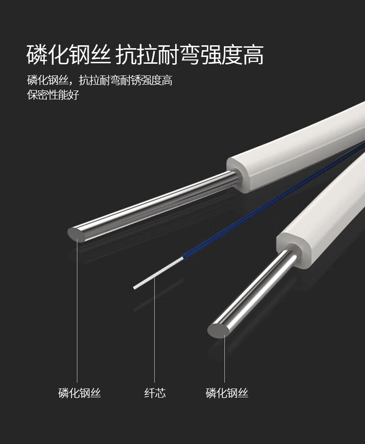 胜为（shengwei）室外皮线光纤跳线 SC-SC(UPC)单模单芯50米 9/125低烟无卤 1芯2钢丝 白色 FSIP-1050