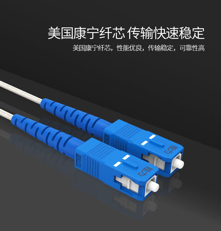 胜为（shengwei）室外皮线光纤跳线 SC-SC(UPC)单模单芯50米 9/125低烟无卤 1芯2钢丝 白色 FSIP-1050