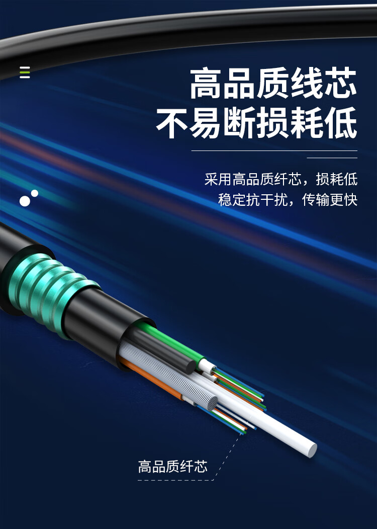 胜为（shengwei）室外铠装4芯单模光纤线 GYTS层绞式室外架空/管道光纤线2000米BGYS0042