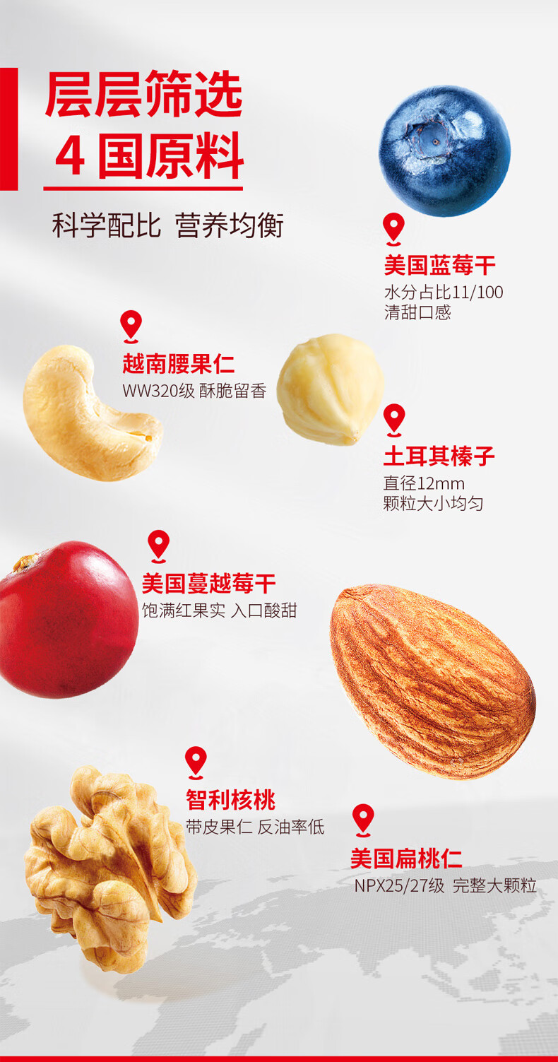 沃隆 休闲零食 炒货办公室小吃超级每日坚果750g 25g*30袋