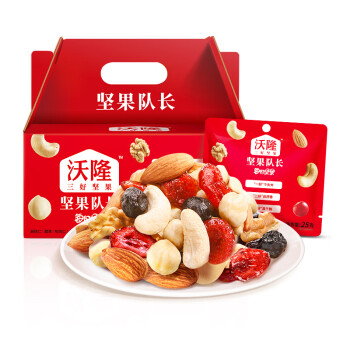 沃隆 休闲零食 炒货办公室小吃超级每日坚果750g 25g*30袋