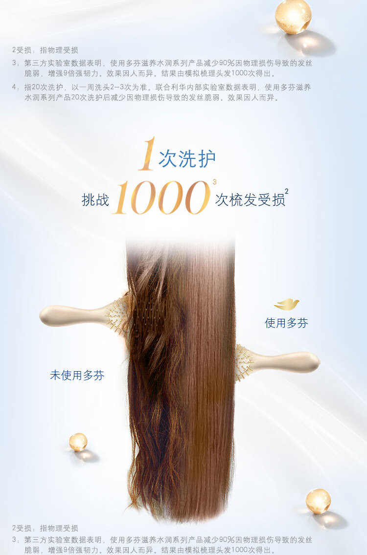 多芬洗发水套装 滋养水润洗发乳套装 (400+380)g