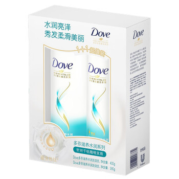 多芬洗发水套装 滋养水润洗发乳套装 (400+380)g