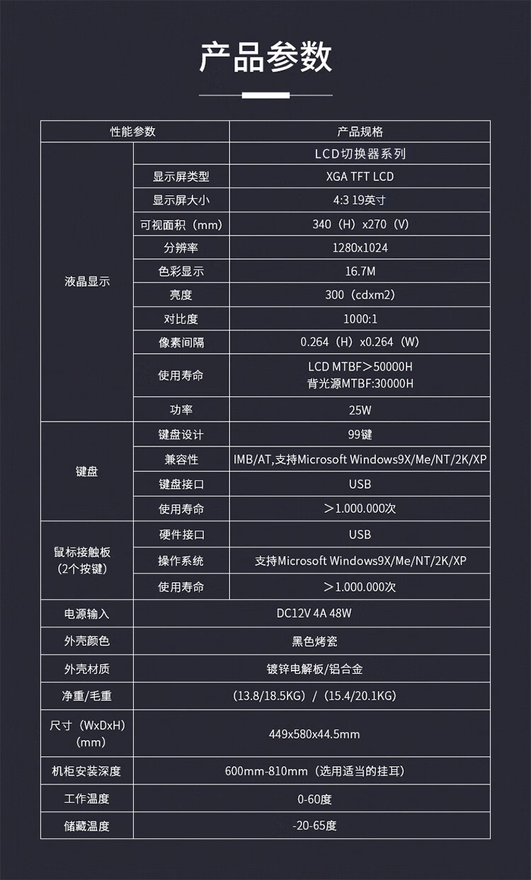 胜为（shengwei）数字KVM切换器32口 带19英寸LCD显示器配网口支持IP远程 32进1出转换器 KS-2932CI