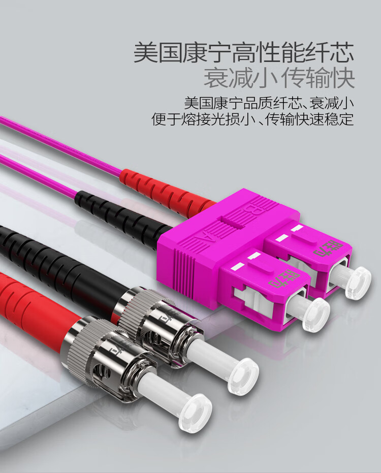 胜为（shengwei）工程电信级万兆光纤跳线 SC-ST网线多模双芯OM4 网络收发器尾纤光纤连接线 25米 FTCO-2250